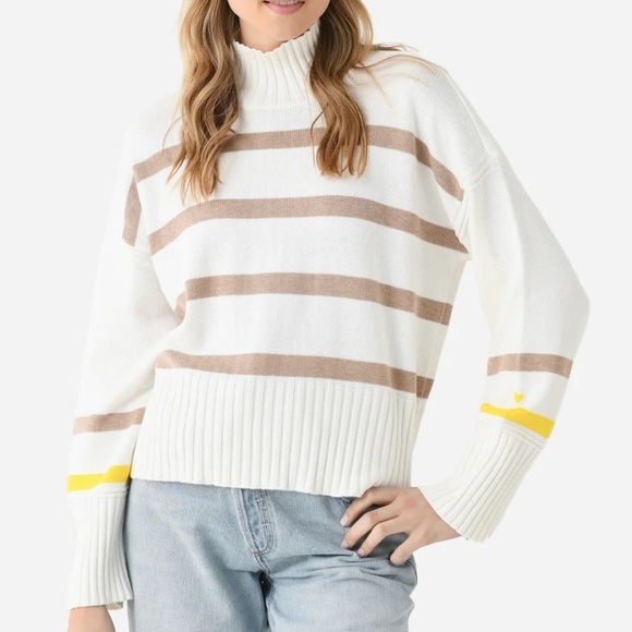 Kerri Rosenthal Sweaters - KERRI ROSENTHAL Cotton Cashmere Blend Striped Marlow Wide Stripe Sweater Small
